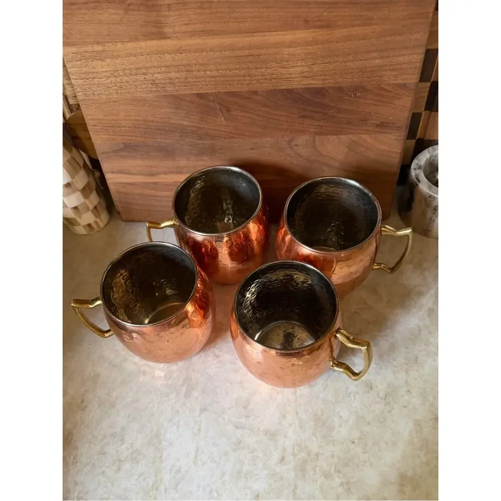 ODI Hammered Copper Mule Mugs x4